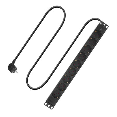 Extension Lead Pdu 19 Inch CEE7 7 With 8 Type F Sockets And On Off Switch, 2.5M H05VV-F 3G1.5 — image 1