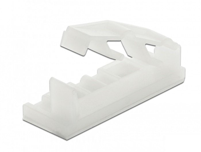 Delock Clip Bloqueo Stand Cable Flat Self-adhesive Atornillable 10 Pieces