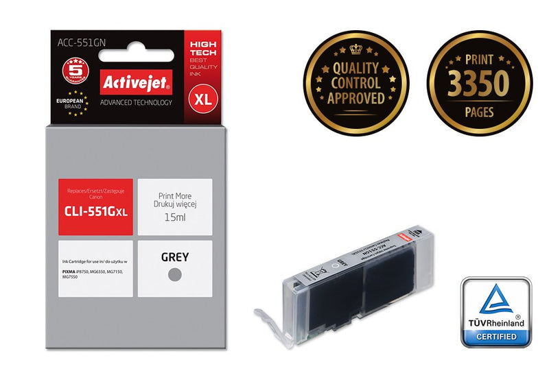 Activejet ACC-551GN Ink Compatible Grey 1 Pieces