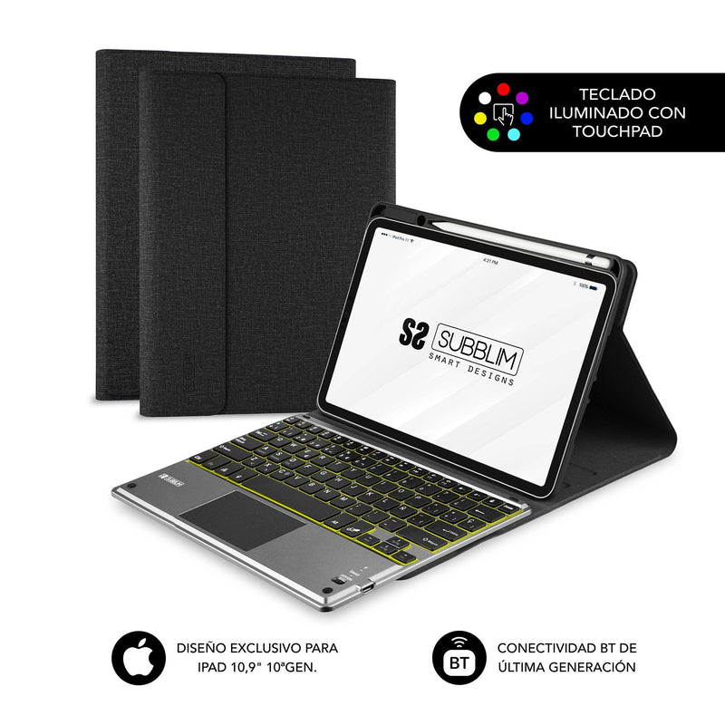 Subblim Case With Keyboard Keytab Pro Bt Tablet Ipad 10.9' 10A Gen Black