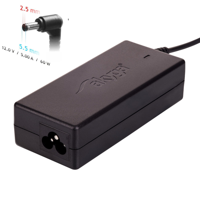 Akyga Notebook Power Supply AK-ND-30 12V 5.0A 60W 5.5 X 2.5MM Acer / ITX / Pico / LED 1.2M