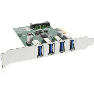 Inline Card USB 3.0 4 Ports PCIE Incl. Stand Perfil Low And Auxiliar 4 Pines. Poder — image 1