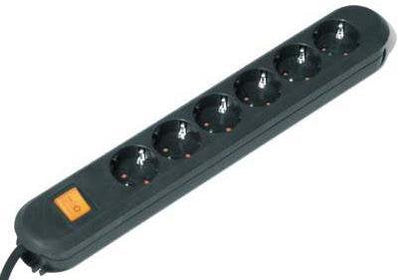 Bachmann Smart 6X Power Strip Plugs 1X Cable Power Switch 3M (381.151K) Black — image 1