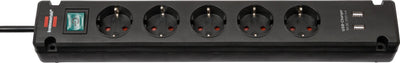 Brennenstuhl Bremounta Base Múltiple 3M 5 Salidas AC Indoor Black — image 1