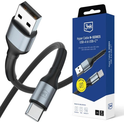 3MK Cable Hyper N-series a To C 1M Qc 3.0 9V 2A 18W Black — image 1