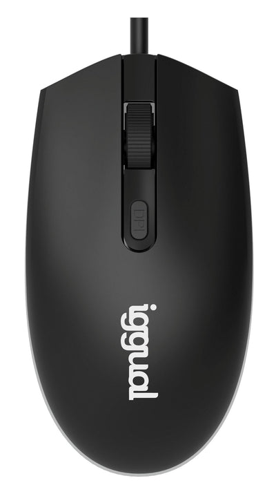 Iggual Mouse Óptico COM-LED-1600DPI Black — image 1