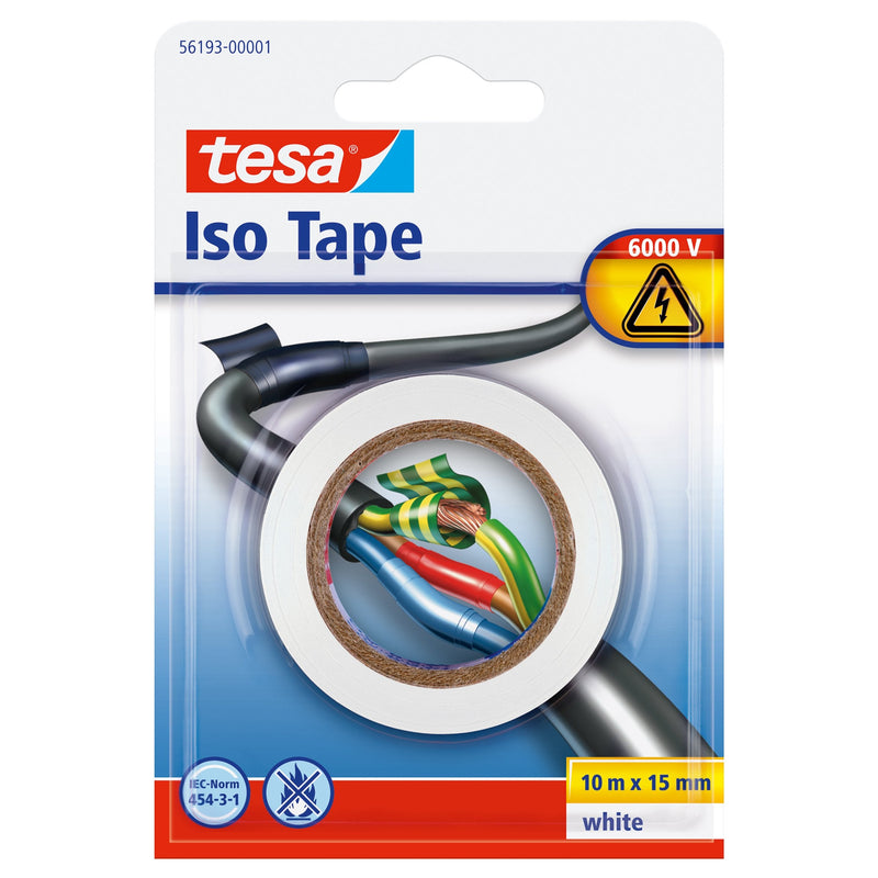 Tesa 56193-00001 Tape Insulating 10M 15MM White Blister