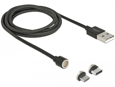 Delock USB Lade/Datencable Magnetic Micro Usb-b / USB Type-c 1,10M — image 1