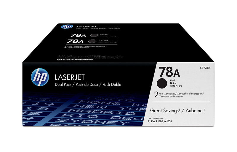 HP Genuine Toner 78A Multipack 2X Black