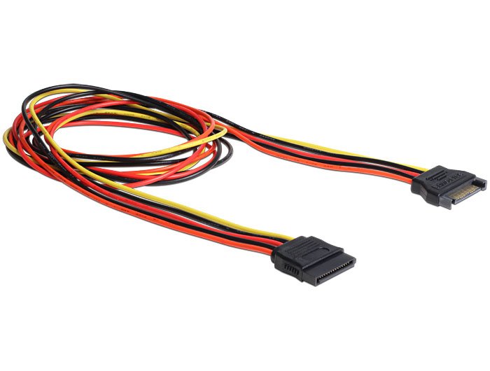 Delock Cable SATA 15PIN - SATA 15PIN M/H 1.00M