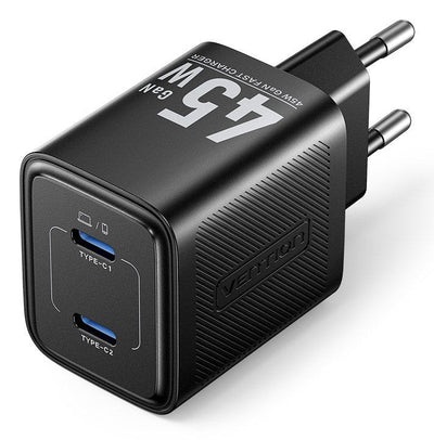 Vention Wall Charger GaN FEFB0-EU 2x USB Type-c 45W — image 1