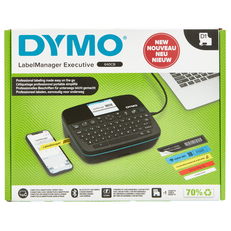 Dymo Labelmanager Labelwriter 640CB Portable & Rechargeable Label Maker With Dual Connectivity - 2197370 Print