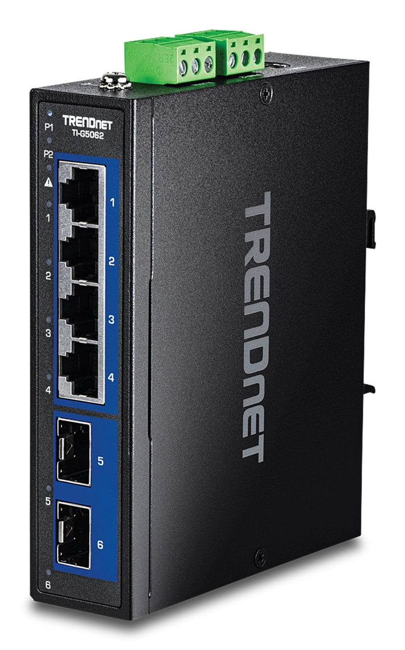 Trendnet 6-PORT Industrial 2.5G Din-rail Switch With 10G Sfp