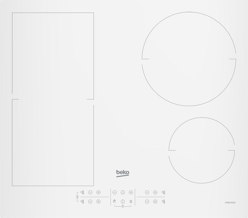 Beko HII64200FMTW Hobs White Integrado 60CM With Board Inducción 4 Zona(s)