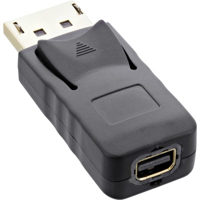 Inline Adapter DisplayPort, DisplayPort Male a Mini DisplayPort Female 4K/60HZ, Black/Gold — image 1