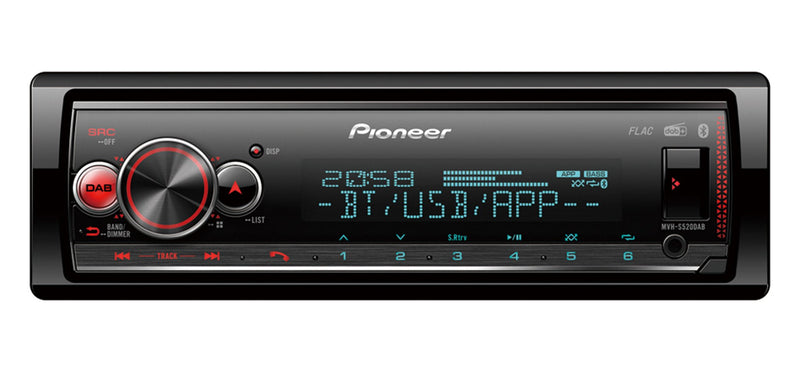 Pioneer MVH-S520DAB Receptor Multimedia Car Black 200W Bluetooth