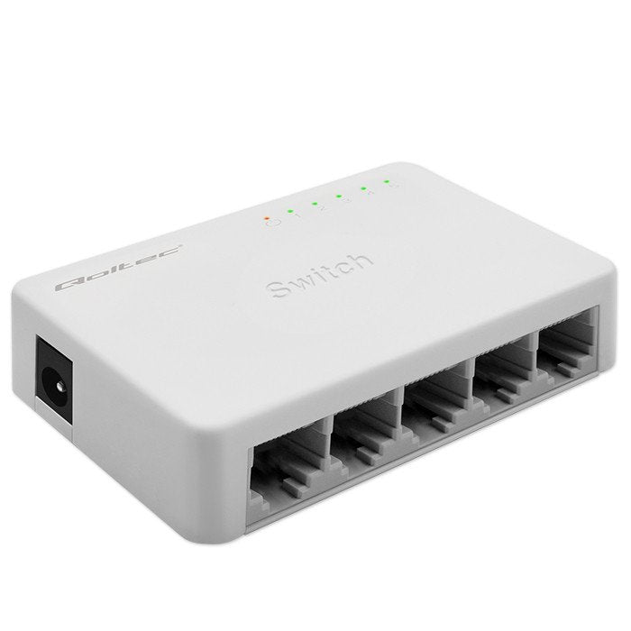 Qoltec 52247 Network Switch 5 X RJ45 Port 1000Mbps Fast Ethernet LAN