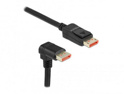 Delock Cable DisplayPort Male Recto a Male 90° Hacia Abajo Ángulo 8K 60 HZ 3M — image 1