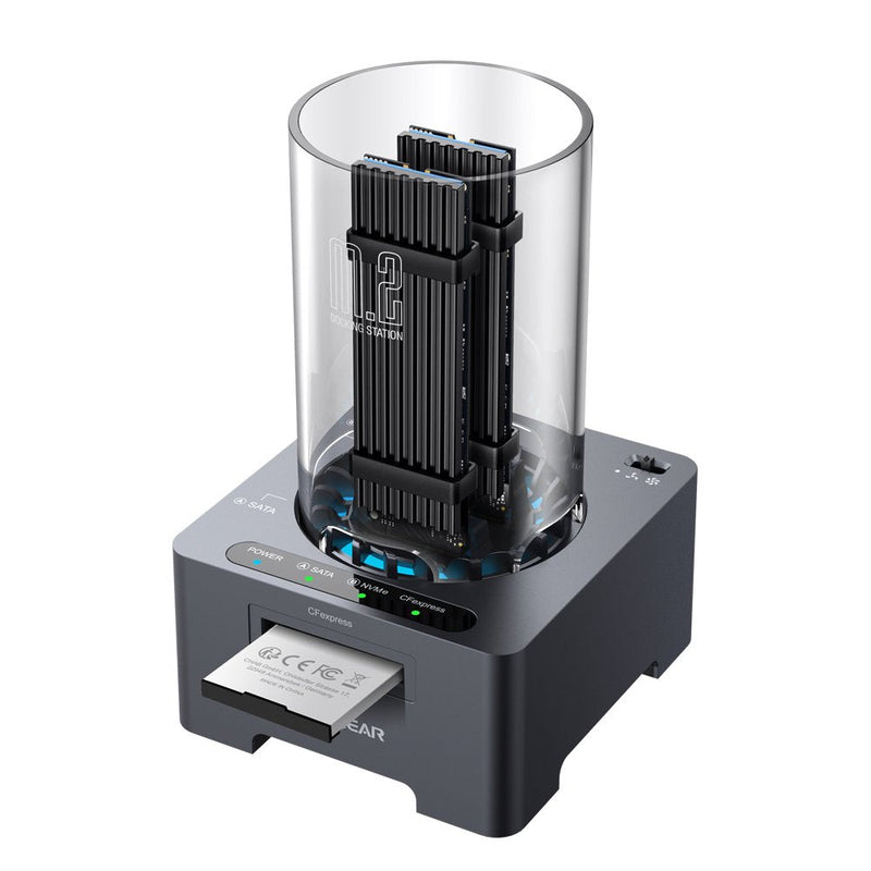 Graugear G-M2DK-CR-10G Base Connection Hard Drive USB 3.2 Gen 2 (3.1 Gen 1) Type-c Grey