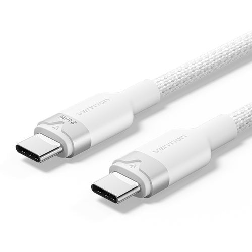 Vention USB Cable -c Do USB-C 2.0 PD 3.1 5A 240W 2M Bialy