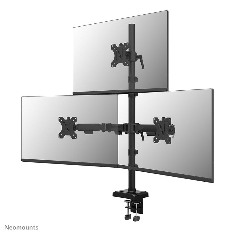 Neomounts Desk Mount Triple 10A 32 Pulgadas Height Inclinación, Giro 180°, Tope.
