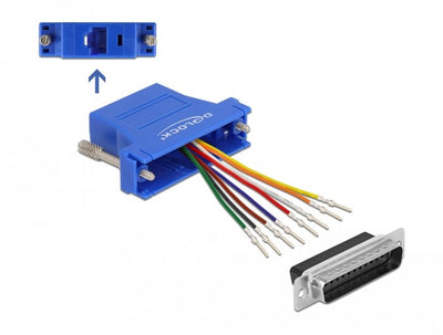 Delock 66648 Adapter D-sub Male 25 Pines a RJ45 Female Kit Assembly Blue — image 1