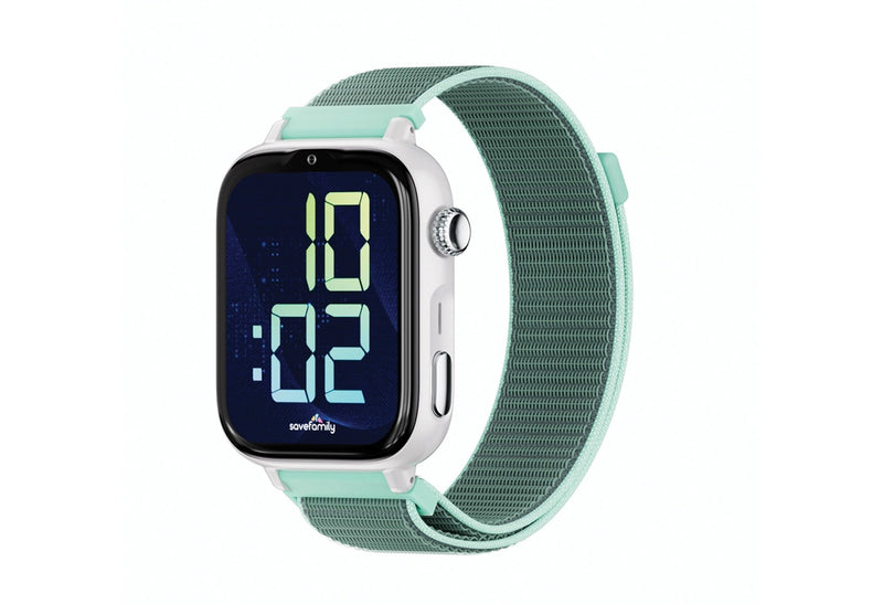 Savefamily Watch Smart Kids Savewatch Plus 2 - Screen Amoled - Housing White - Strap Fabric Ocean