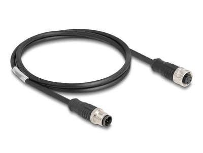 Delock 80844 Cable M12 Codificado D 4 Pin Male a Female Pvc 1M — image 1