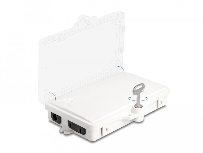 Lwl Box Distribuidora Indoor And Outdoor IP65 Resistant Water With Lock 2 Port White