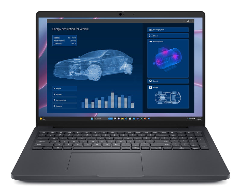 Dell Laptop Pro Max. 16 MC16255 Copilot + PC Ai PC AMD Ryzen Ai 7 Pro 350 / Up To 5GHZ Win 11 Pro Rtx Pro 1000