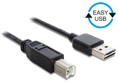 Delock Cable Easy-USB 2.0-A Male USB 2.0-B Male 1M — image 1