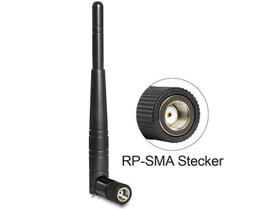 Delock Antenna WLAN Rp-sma St. 3DBI Omnidir. With Articulación Tilting Black — image 1