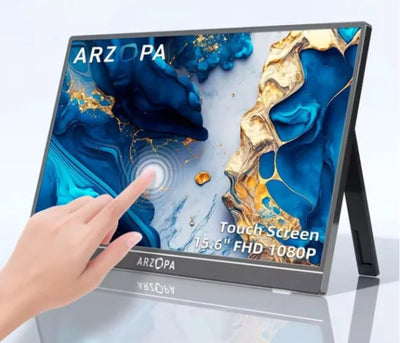 Arzopa Monitor Laptop A1T 15.6 Touchscreen IPS FHD 1080P 60HZ 2USB-C HDMI Mm Black — image 1