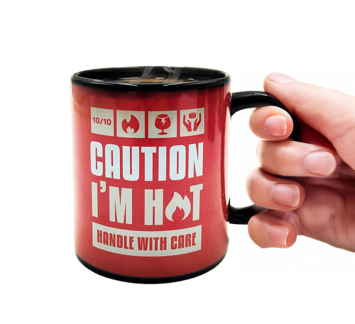 Mad Monkey - Mug Caution I Am Hot - With Farbwechsel — image 1