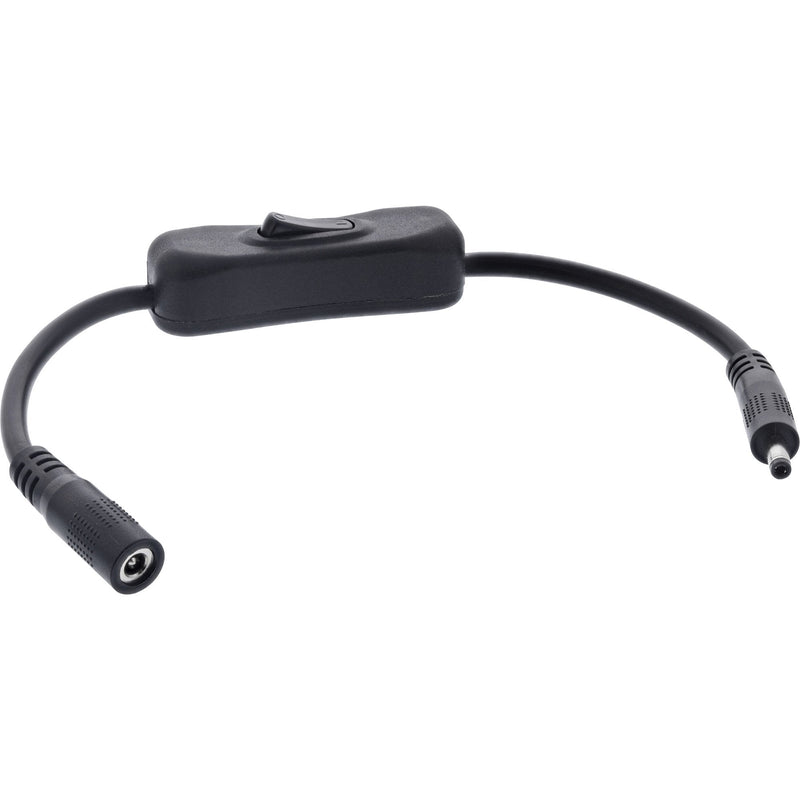 Inline® DC Cable With Switch, DC Male/Female 4.0X1.7MM, Awg 18, Black 0.20M