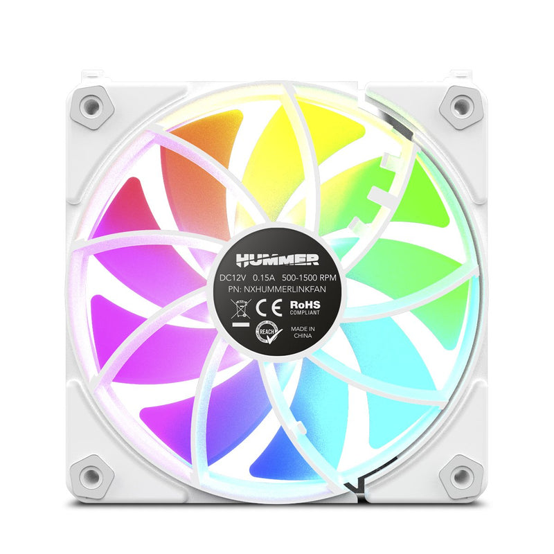 Nox Fan Hummer Easylink ARGB White Único
