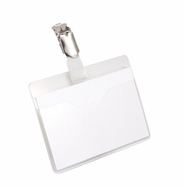 Durable Portanombres Horizontal With Clip - Fast Sustitucion Label - Transparent
