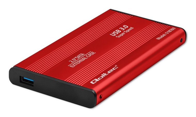 Qoltec External Enclosure 2.5 SATA3 HDD / SSD USB 3.0 Red