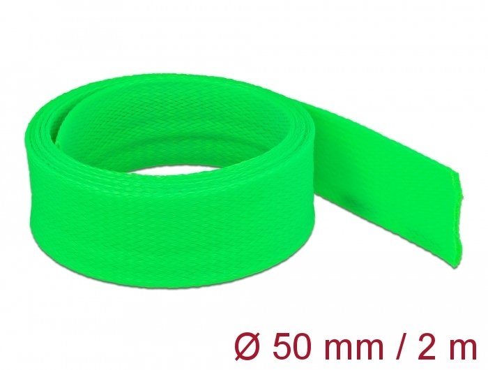 Delock 20759 Case Trenzada Estirable 2M X 50MM, Colour Green