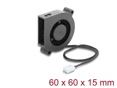 Delock Fan Radial/Soplador Fan 12V DC 60X60X15MM 3 Pin — image 1