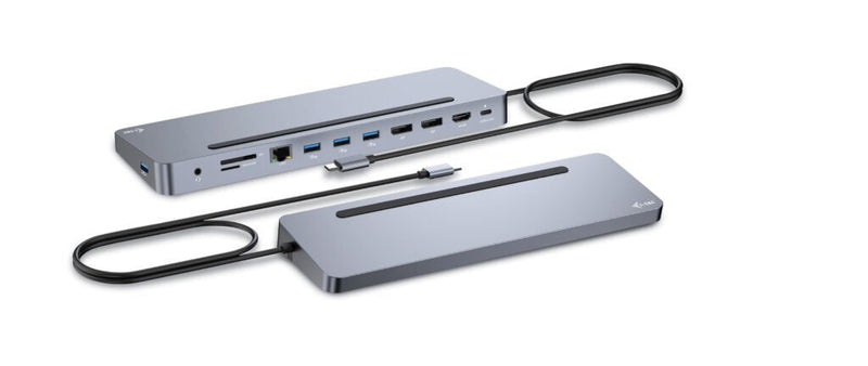 I-tec USB-C Metal Ergonomic 4K 3X Pantalla 2X DP 1x HDMI LAN Audio Power Delivery 100W