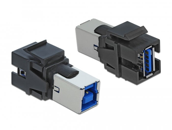 Keystone Módulo USB 5Gbps a Connector Female USB 5Gbps B Connector Female Black