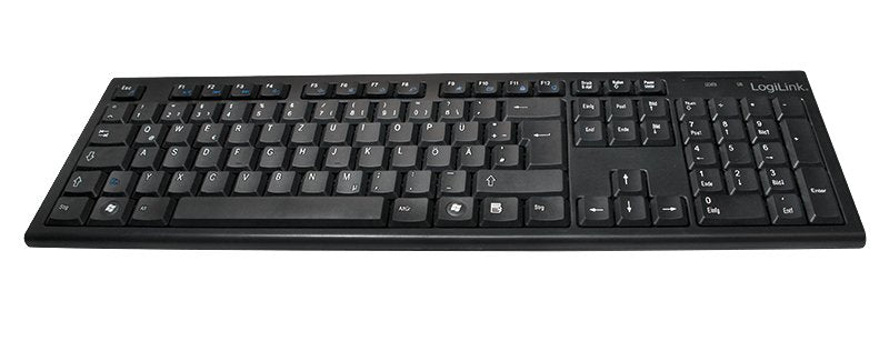 Logilink Keyboard German ID0104 RF Wireless Qwertz Black