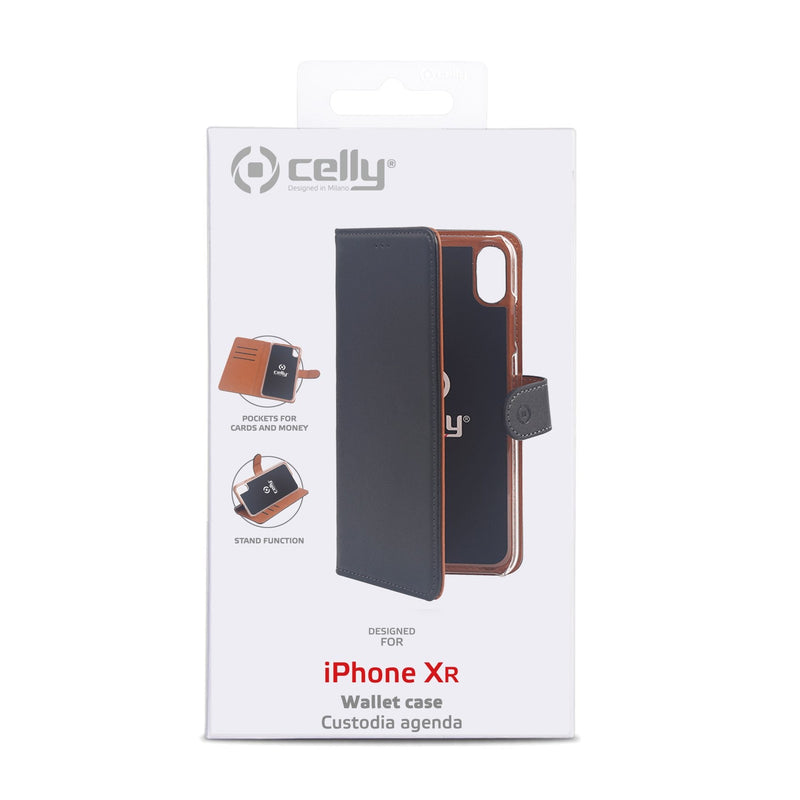 Celly WALLY998 Case For Iphone Xr 15,5CM (6.1) Case Cartera Black Brown