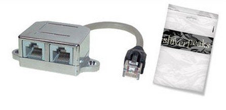 Shiverpeaks ?AT5E RJ45-2x RJ45 Network Cable Black Silver 0,1M