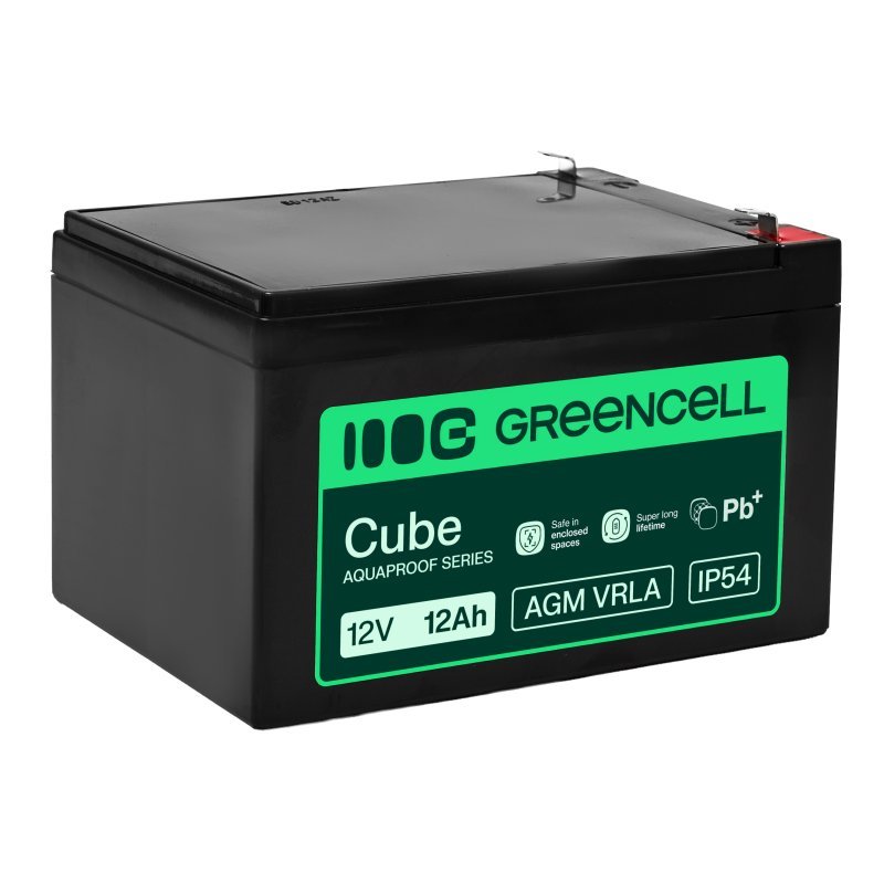 Green Cell Battery Without Mantenimiento Agm Vrla 12V 12AH Boxes Registradoras, Toys Cameras (151X98.5X95MM)