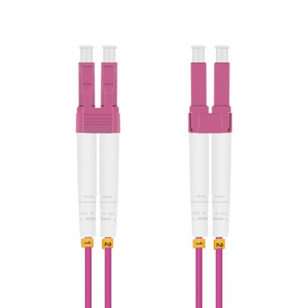 Helos Lwl Network Cable Lc/Lc Duplex 50/125?M OM4 Erikavioletat 15,0M