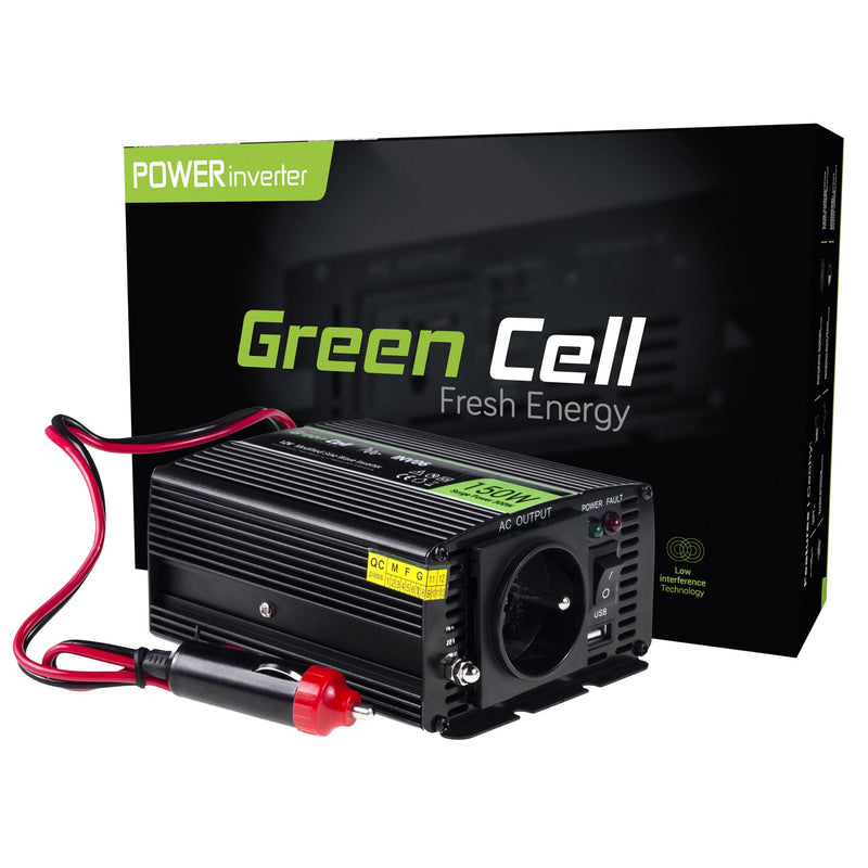 Green Cell Inversor Voltaje Automóvil ® 12V a 230V, 150W / 300W