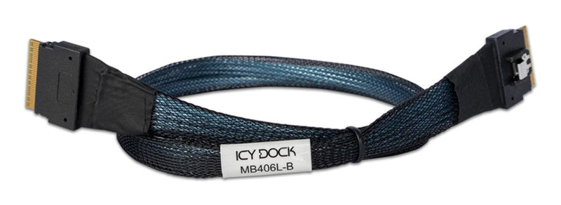 Cable Icy Box Slimsas X8 SFF-8654 Slimsas X8 SFF-8654 Black 50CM MB406L-B