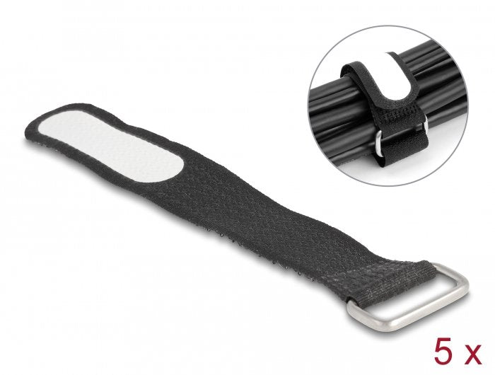 Delock 19603 Organiser Cables Stand Sujeción Cables Black 5 Pieces